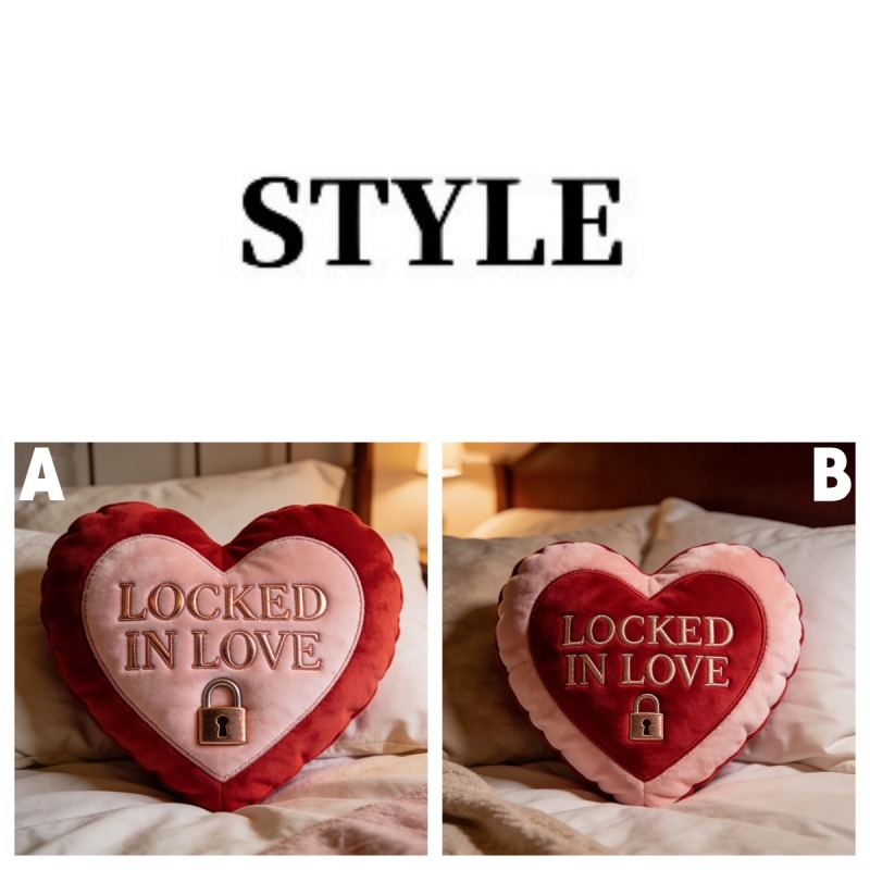 Personalized Heart Lock Shaped Pillow for Valentine's Day Gifts