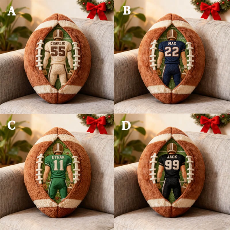 Personalized Football 3D Pillow With Name and Number For Football Fans