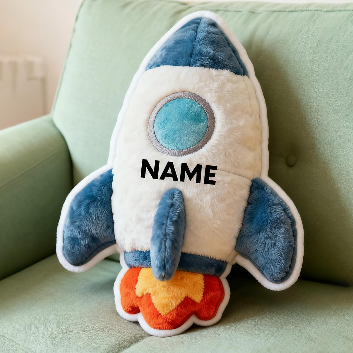 Personalized Rocket Shaped Name Pillows Birthday Gifts For Kids