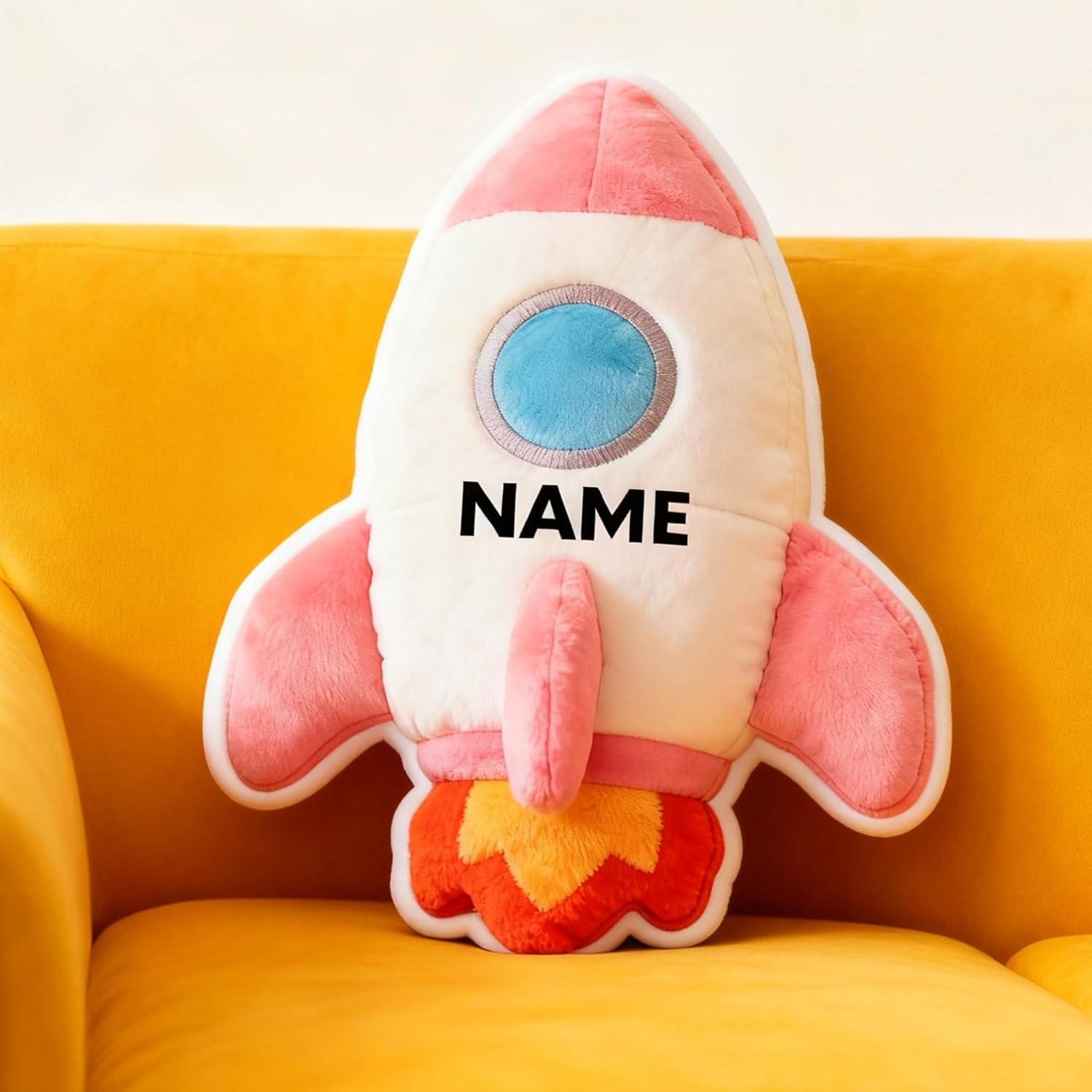 Personalized Rocket Shaped Name Pillows Birthday Gifts For Kids