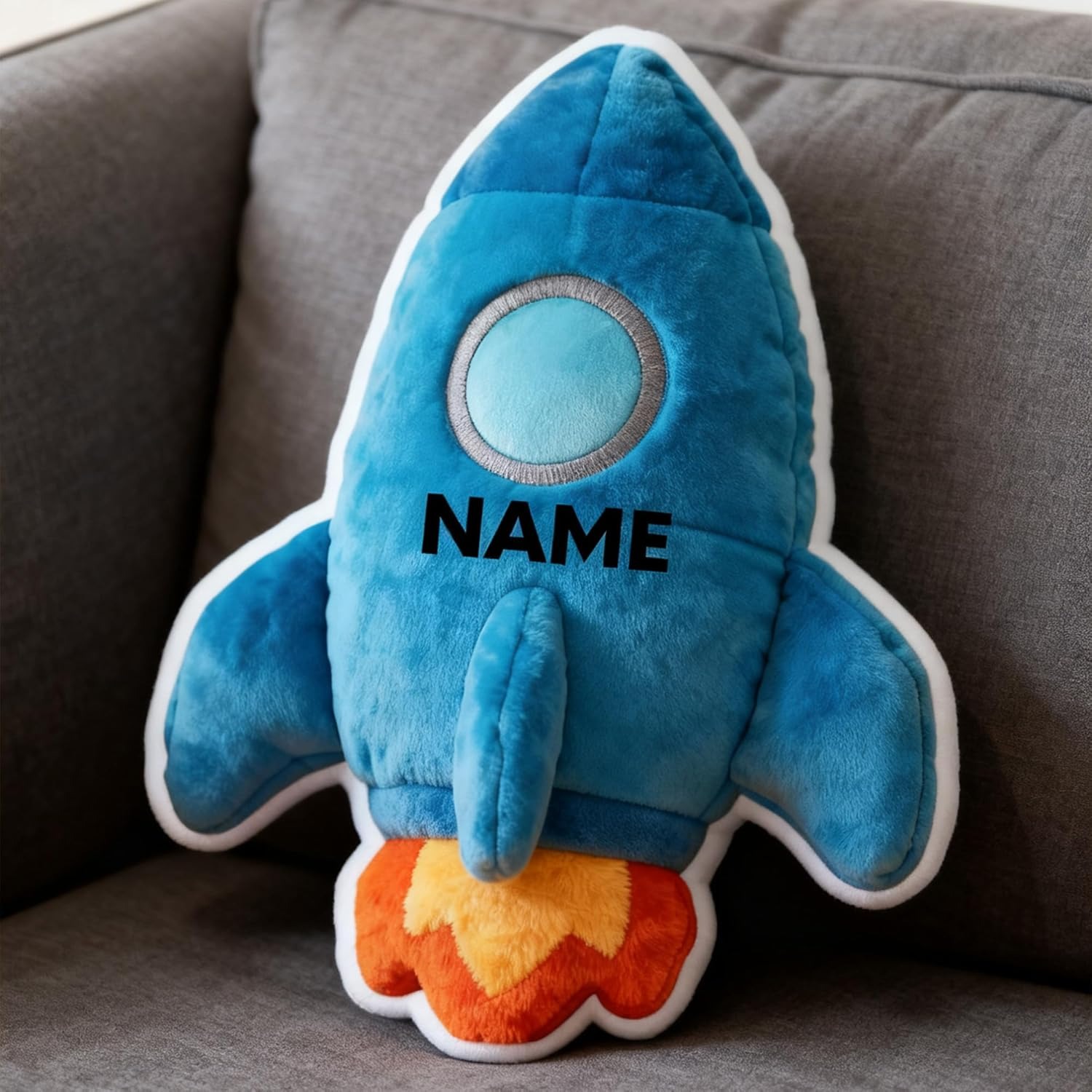 Personalized Rocket Shaped Name Pillows Birthday Gifts For Kids
