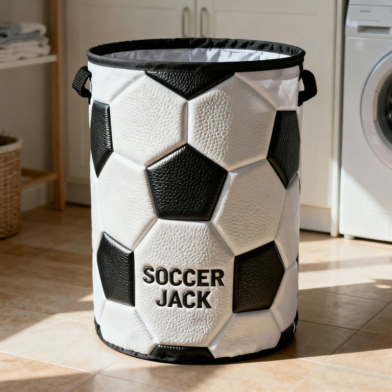 Personalized Soccer Storage Basket with Custom Name for Young Soccer Fans