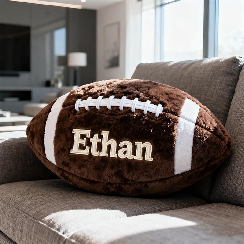 Personalized Football Pillow With Name For Football Lover