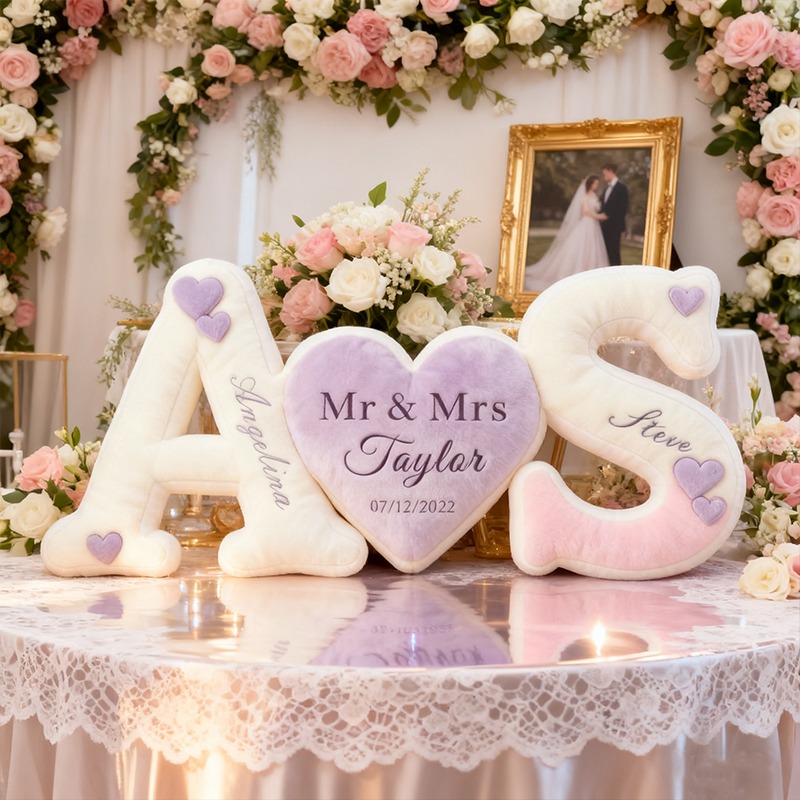 Personalized Couple's Letter Pillows for Valentine's Day Gifts