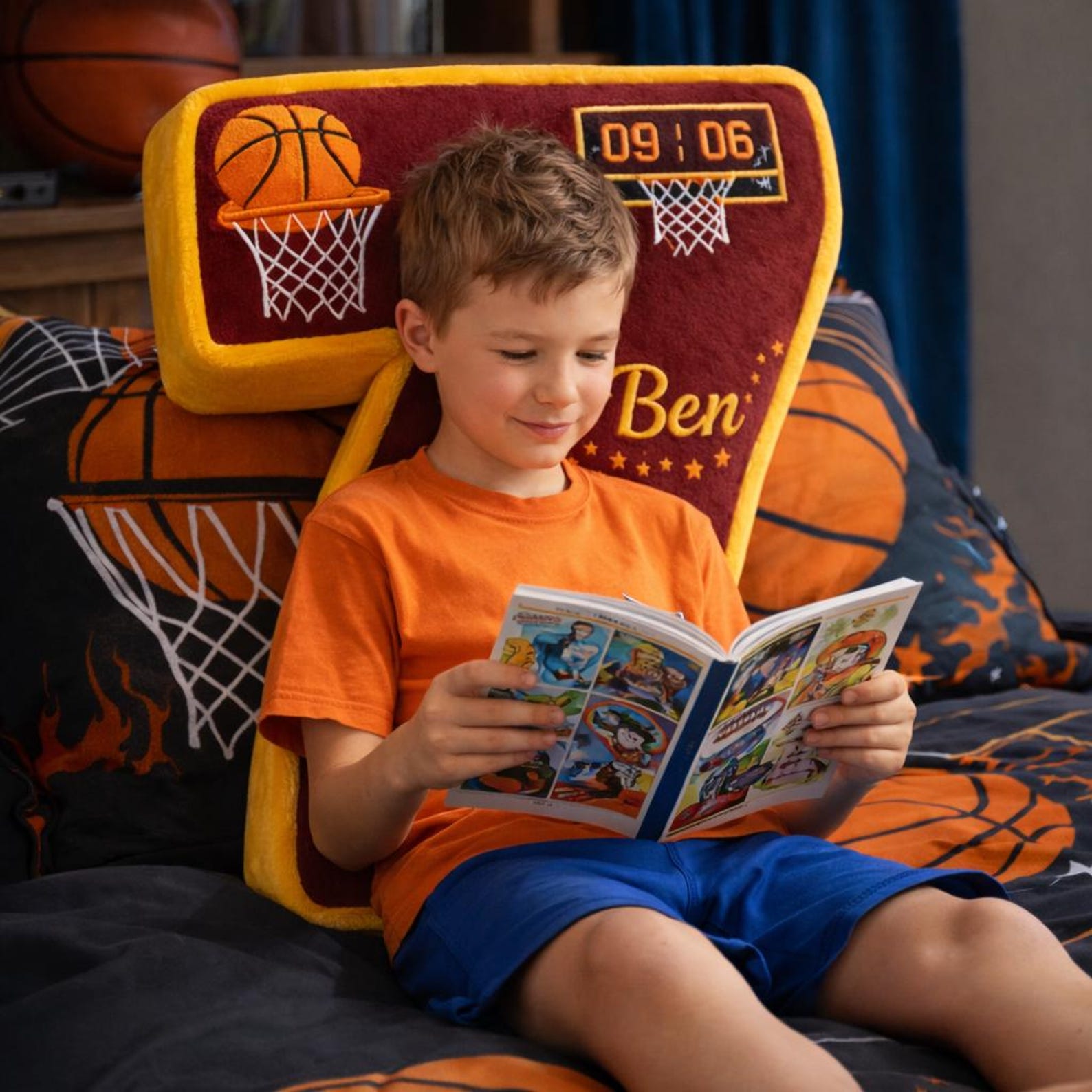 Personalized Letter Basketball Pillow with Name for Basketball Lovers