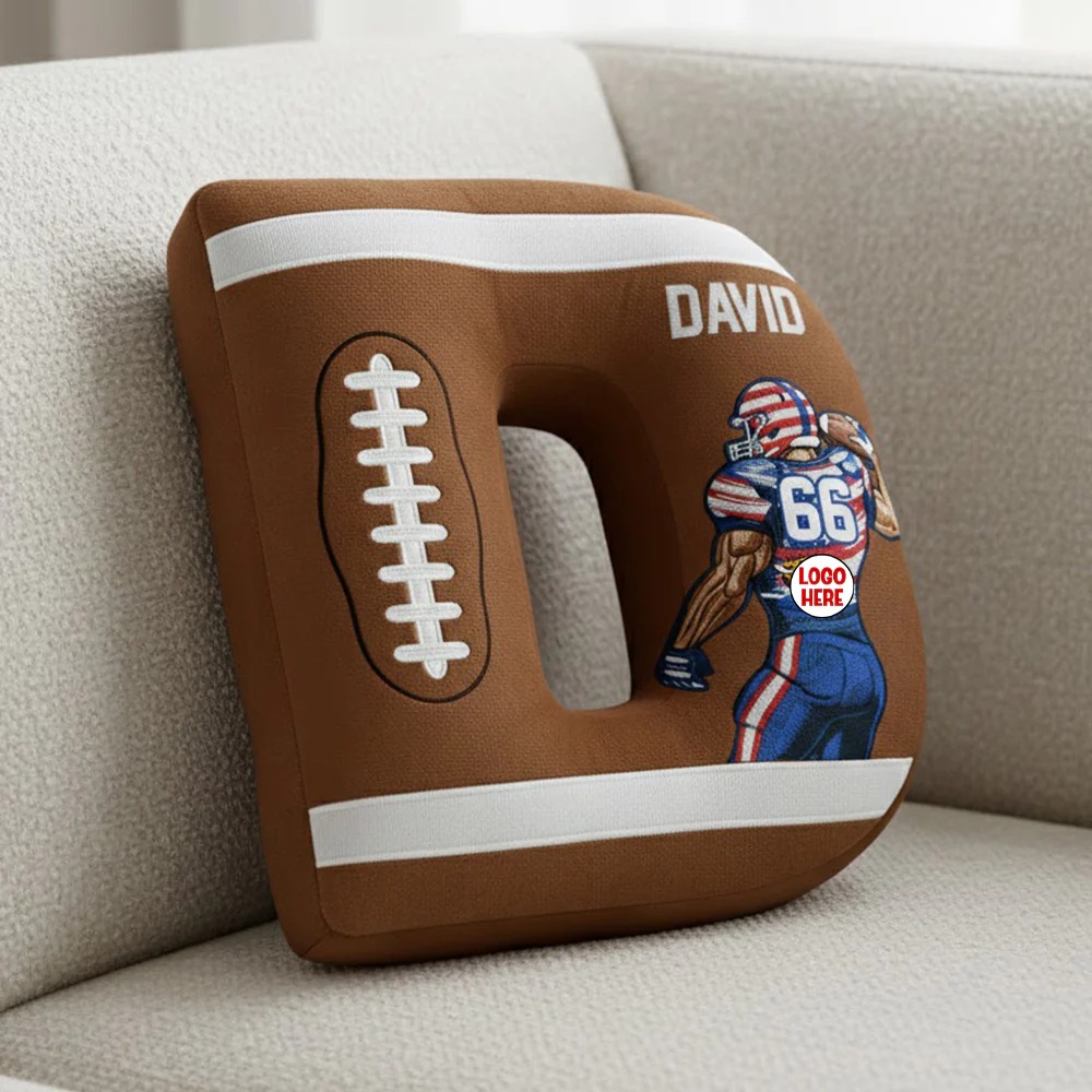 Football Print Pillow – Personalized Gifts For Football Lovers