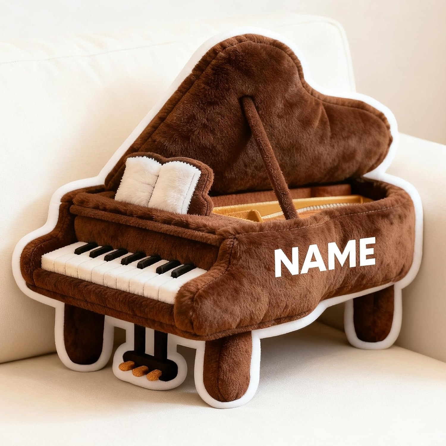 Personalized Piano Themed Name Pillows For Piano Enthusiasts