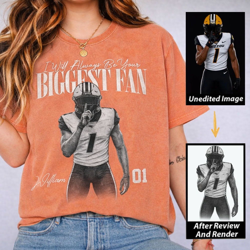 I'll Always Be Your Biggest Fan - Washed Tee Retro Bootleg Shirt For Football Players
