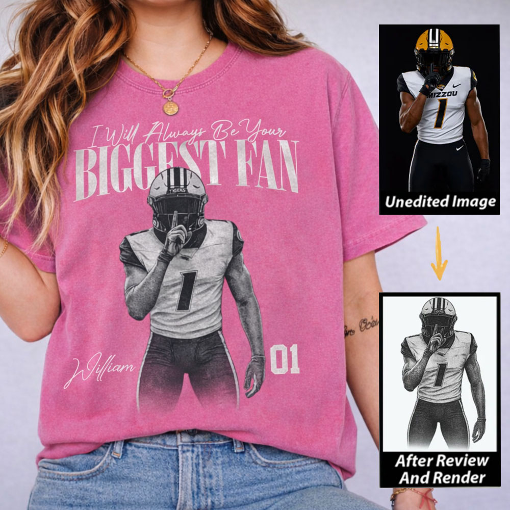 I'll Always Be Your Biggest Fan - Washed Tee Retro Bootleg Shirt For Football Players