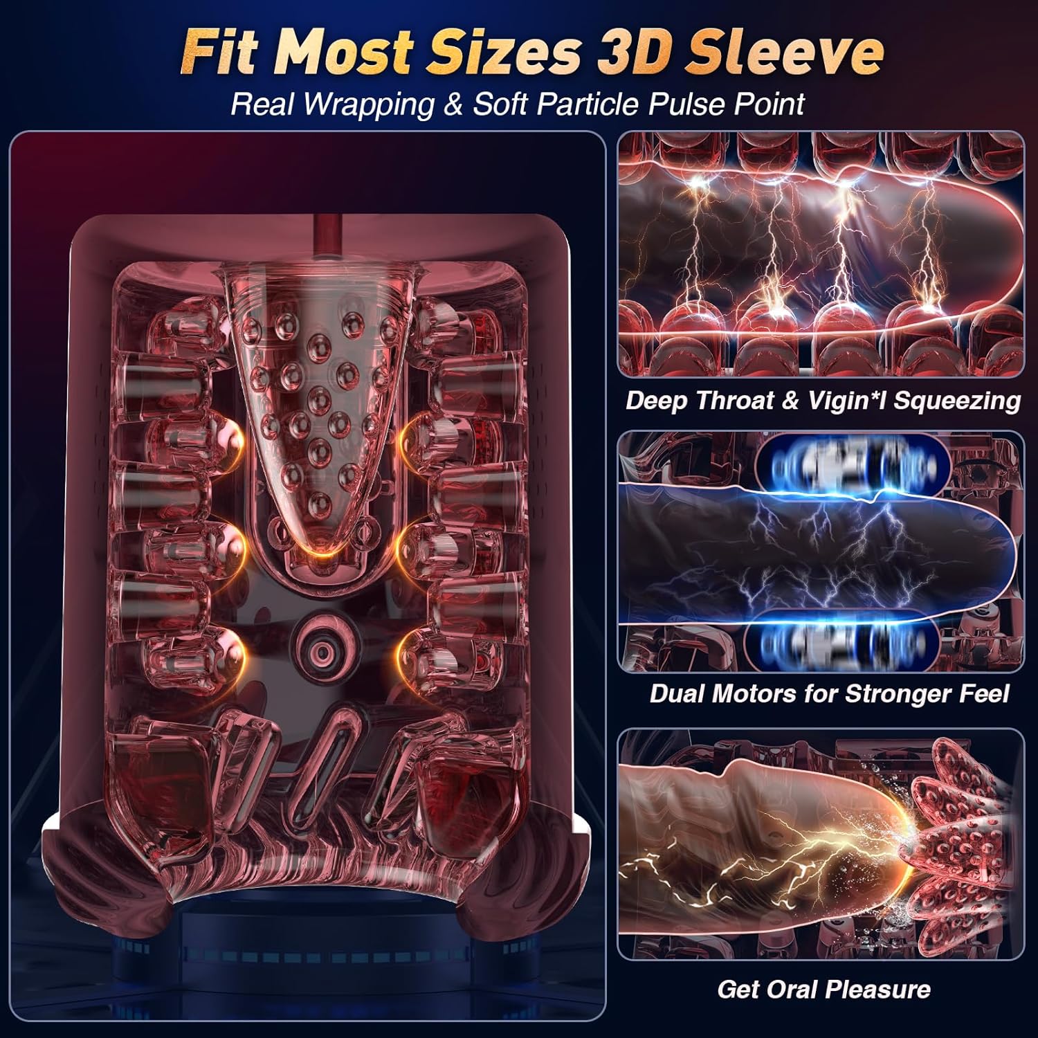 Male Masturbator Penis Pump - Male Sex Toys for Men Sex Toy Pocket Pussies 7 Thrusting Rotating Vibrating Sucking Licking Stroker Adult Toys Vacuum Pumps & Enlargers LCD with APP