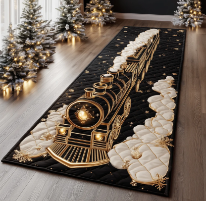 Immersive 3D Patterned Hallway Runner Rug with Animal & Nature Motifs Non-Slip Durable Polyester Floor Decor Mat