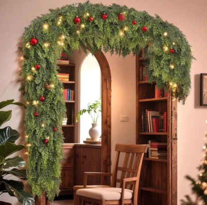 🎄💥BUY 1 GET 1 FREE (2 PCS) | Lifelike Winter Pine Greenery for Christmas Mantle, Table & Wall Decor