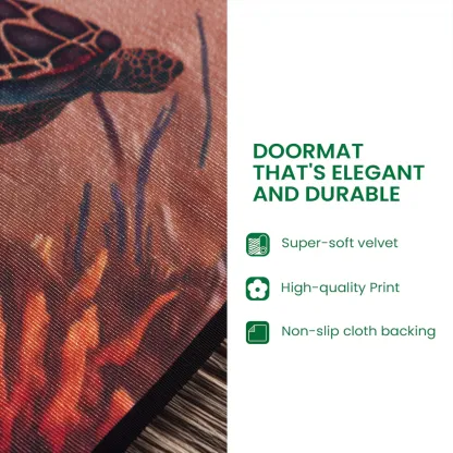 Hardcore 3D Natural Realism Style Lifelike Bear Face & Cracked Concrete Pattern Bear Doormat with Textured Weave & Outdoor Safe | Bear Doormat