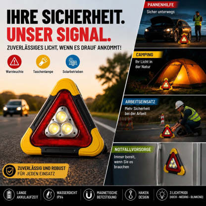 🚗Großes Sonderangebot – 49% Rabatt🆘 3-IN-1 LED-Notfalllicht – für Pannen, Camping & Reisen! Warnlicht, Arbeitslicht & Powerbank 🔦🔋