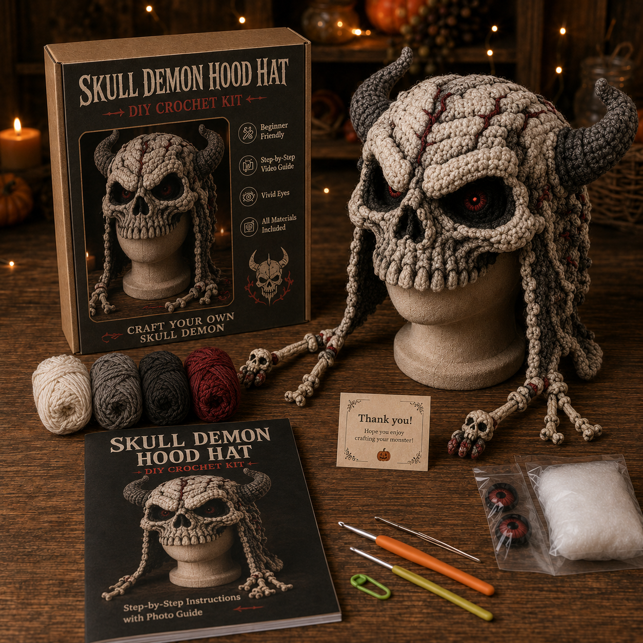 Halloween-Themed DIY Crochet Kit Series