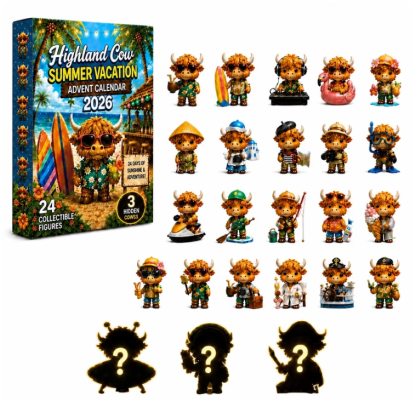 🔥 FLASH SALE 50% OFF - 🐮 Highland Cow Summer Vacation Advent Calendar 2026