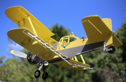 Agricultural Airplane Wind Spinner — Outdoor Farm-Inspired Decor That Moves With the Wind