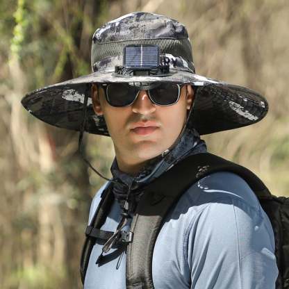 🔥Summer Hot Sale 45% OFF👒2026 New Ultralight Solar Fan Sun Hat—Hat-Solar & USB Charging