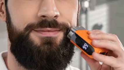Suggested image: hero image of the dual-head pocket shaver beside a clean bathroom or travel grooming kit
