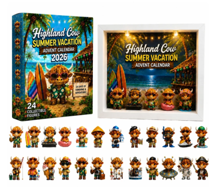 🔥 FLASH SALE 50% OFF - 🐮 Highland Cow Summer Vacation Advent Calendar 2026