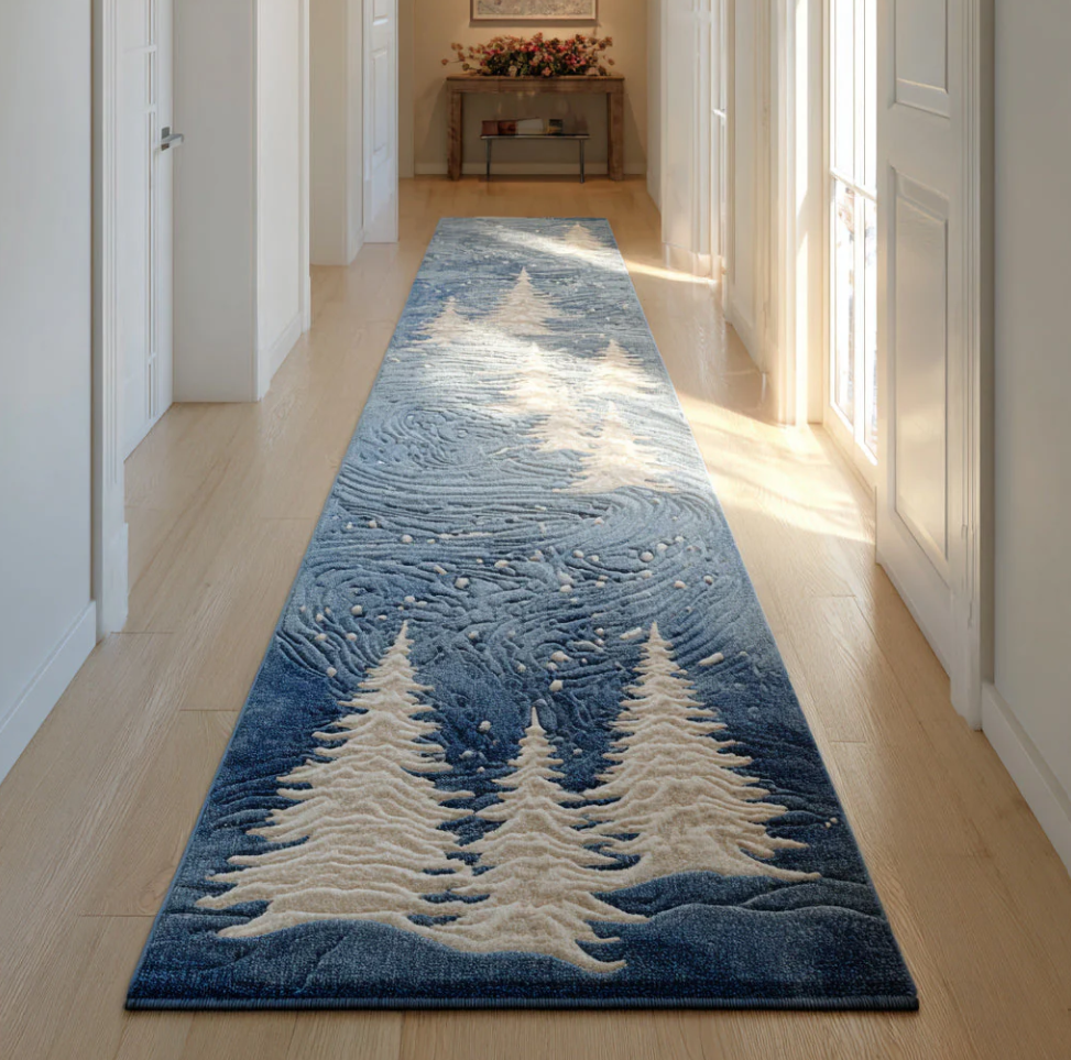 3D Stereoscopic Runner Carpet with Cat Bee Dragonfly Bear Turtle Polar Bear Patterns High-Density Polyester Non-Slip Wear-Resistant Washable Hallway Rug for Corridor Living Room Home Decor