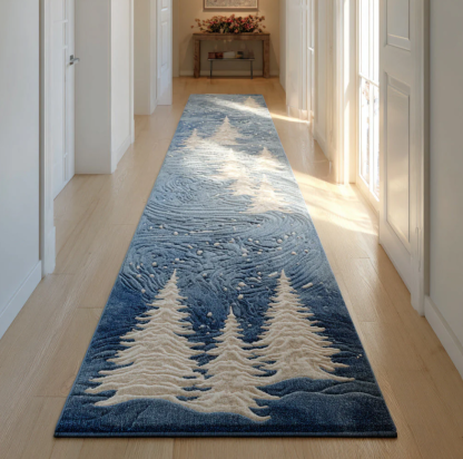 3D Stereoscopic Runner Carpet with Cat Bee Dragonfly Bear Turtle Polar Bear Patterns High-Density Polyester Non-Slip Wear-Resistant Washable Hallway Rug for Corridor Living Room Home Decor