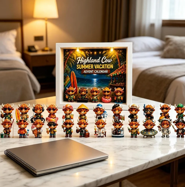 🔥 FLASH SALE 50% OFF - 🐮 Highland Cow Summer Vacation Advent Calendar 2026