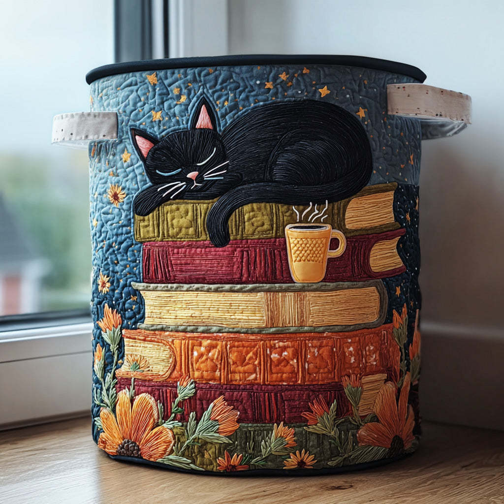 Cat Quilted Laundry Basket