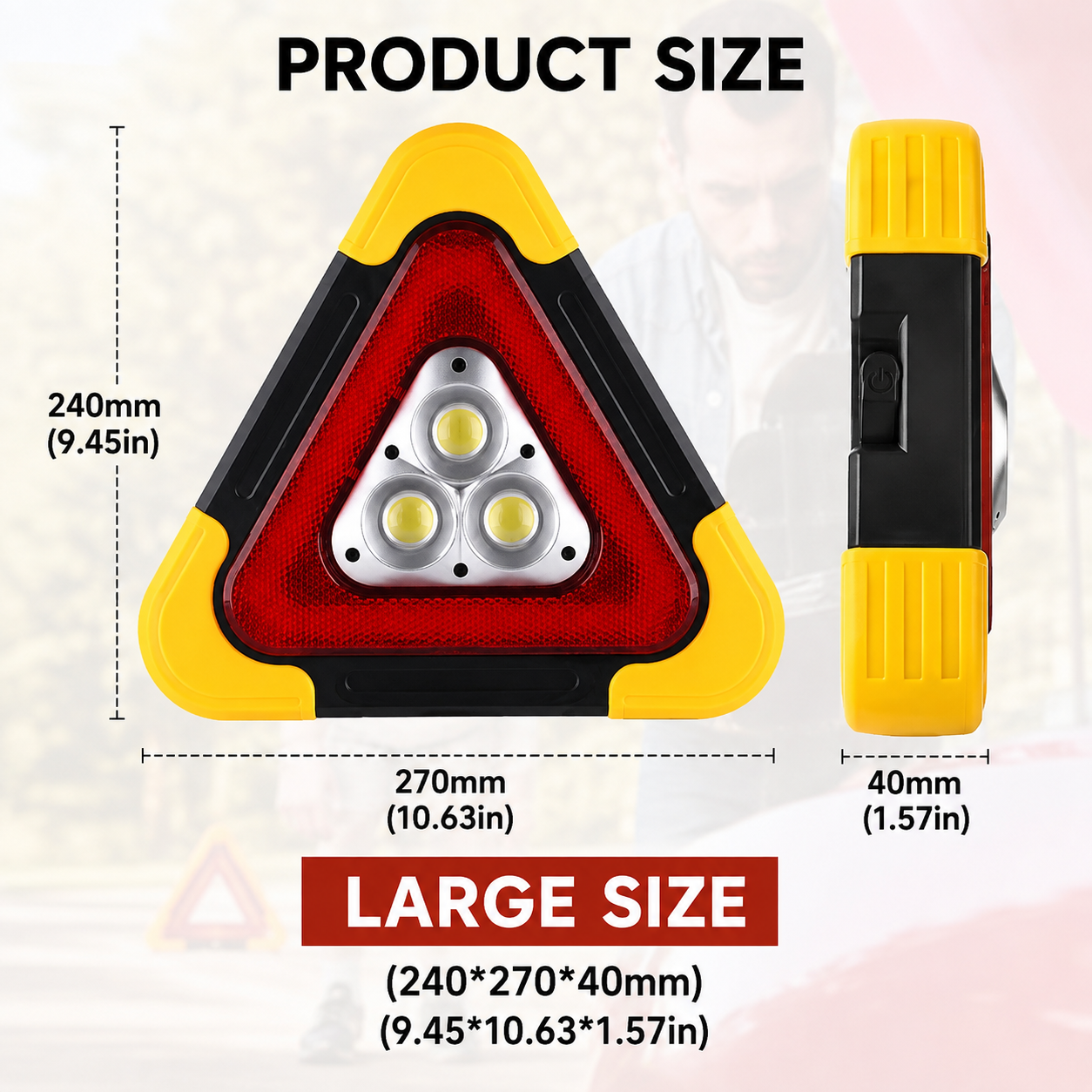 🚗 Super Value Deal – 48% OFF 🆘 3-in-1 LED Emergency Light – Perfect for breakdowns, camping, and travel! Combines a warning light, work light, and power bank in one 🔦🔋