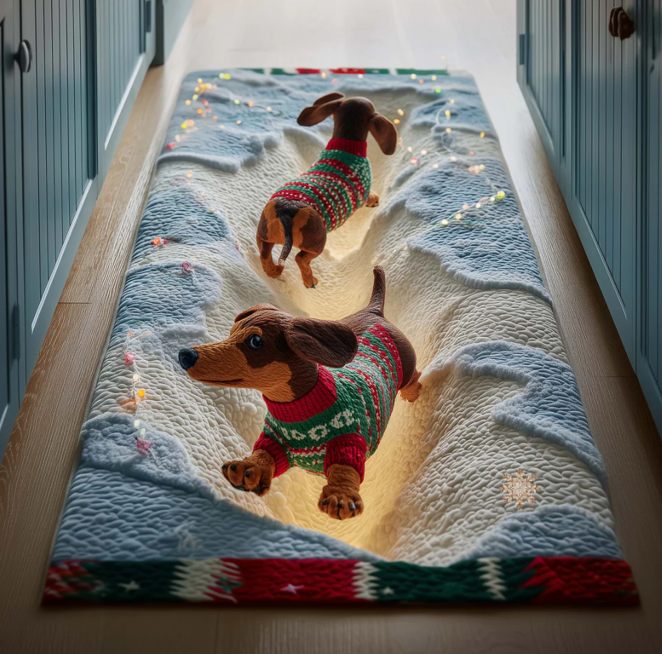 Immersive 3D Patterned Hallway Runner Rug with Animal & Nature Motifs Non-Slip Durable Polyester Floor Decor Mat