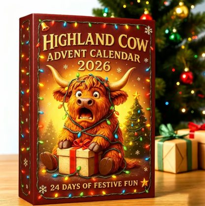 🎄 24 Days of Highland Cow Christmas Advent Calendar 2026 | 24 Unique 3D Cow Figures