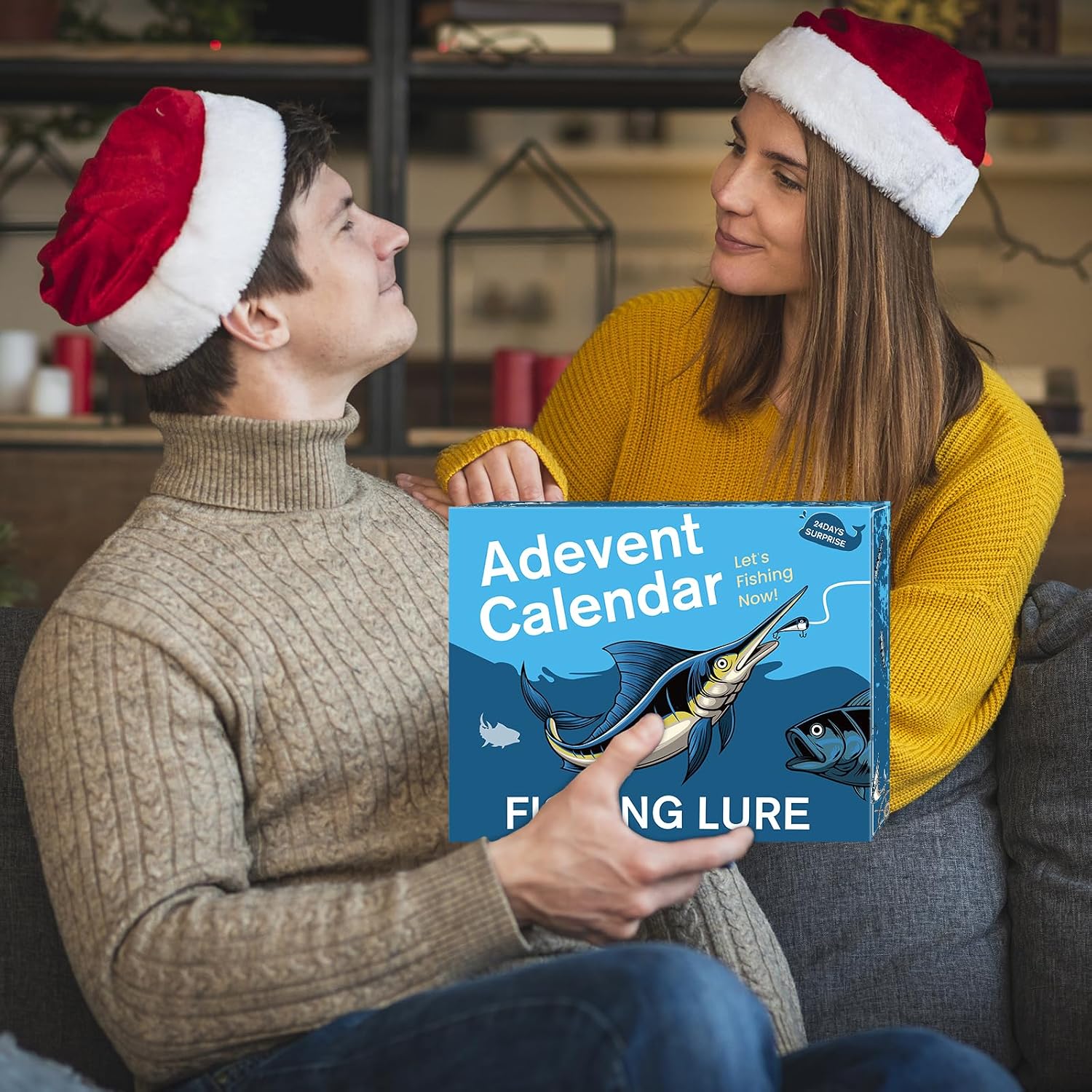 Fishing advent calendar 2026 Lure Set – Premium Xmas Surprise Fishing Bait Gift for Father, Grandpa, Brother, Boyfriend