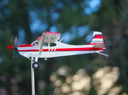 Agricultural Airplane Wind Spinner — Outdoor Farm-Inspired Decor That Moves With the Wind