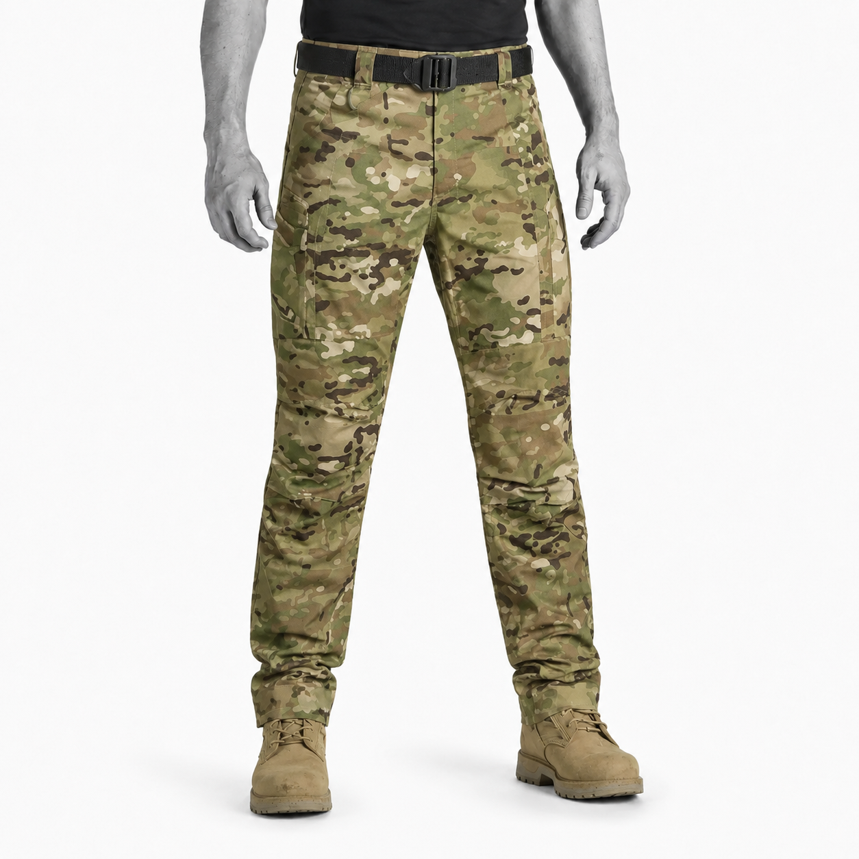 Lightweight Waterproof Ripstop Pants With 8 Pockets, Elastic Waistband-Unisex Stretch Fit