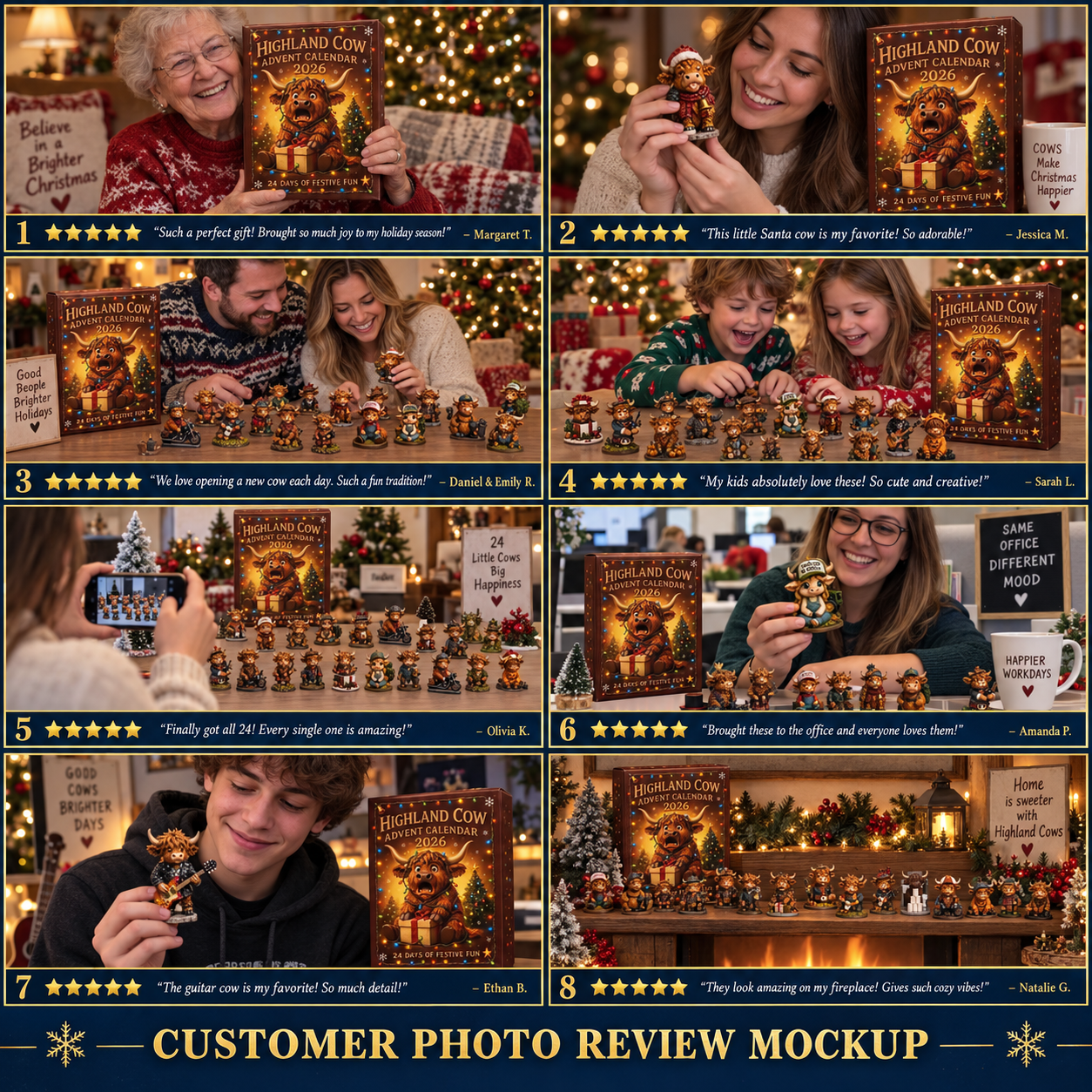 Highland Cow Advent Calendar customer photo showcase