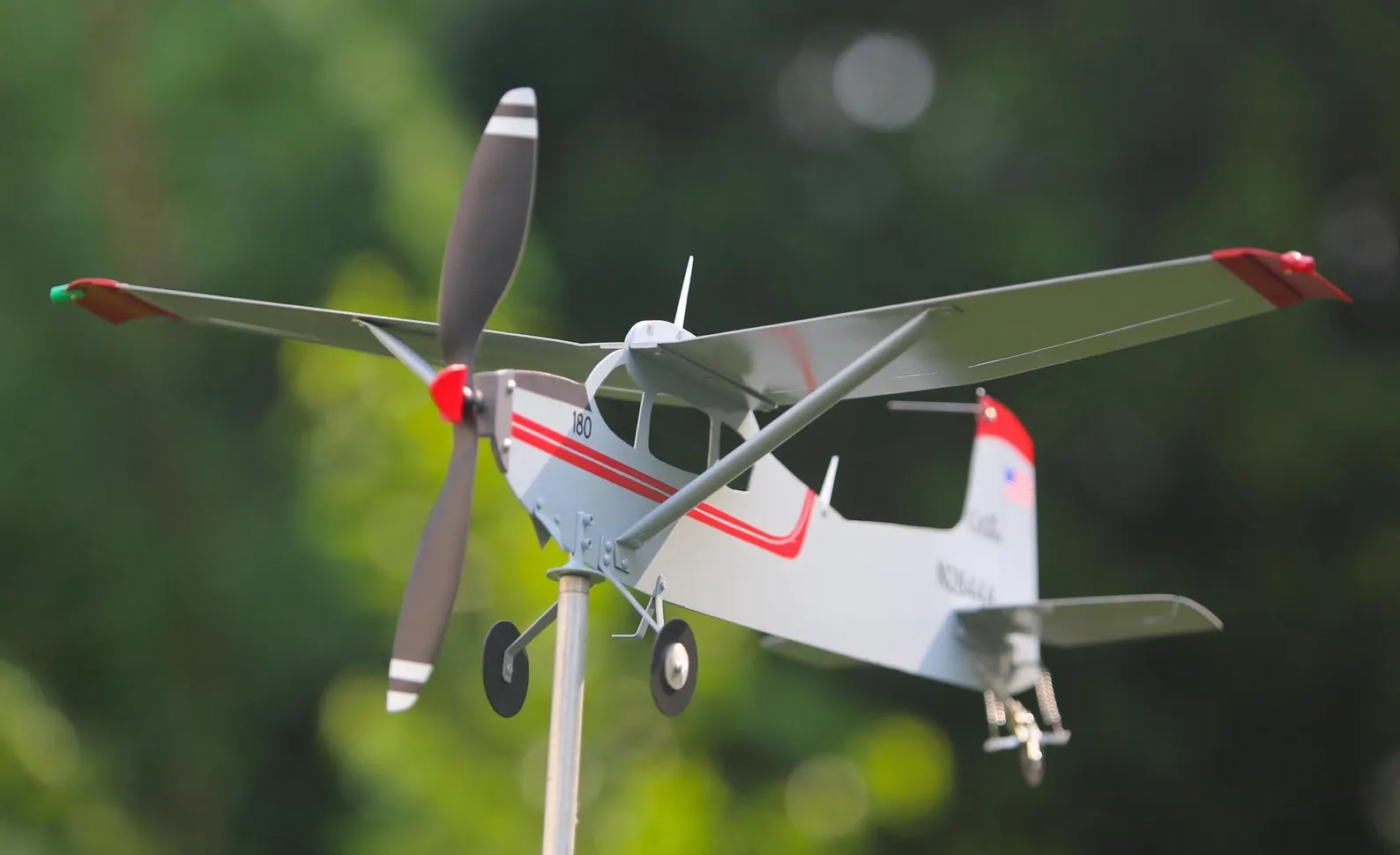 Agricultural Airplane Wind Spinner — Outdoor Farm-Inspired Decor That Moves With the Wind
