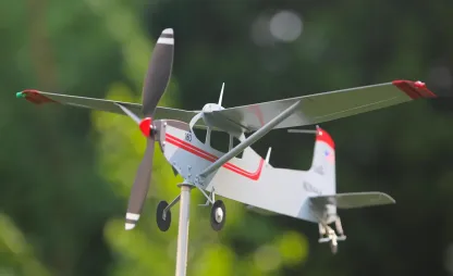 Agricultural Airplane Wind Spinner — Outdoor Farm-Inspired Decor That Moves With the Wind