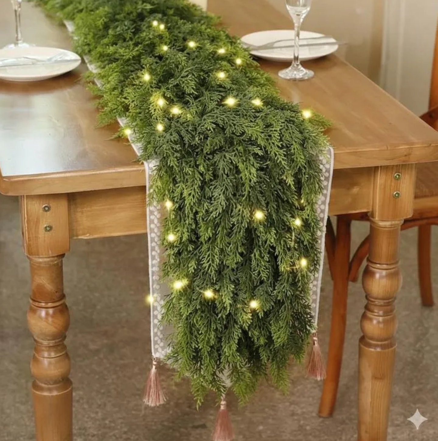 🎄💥BUY 1 GET 1 FREE (2 PCS) | Lifelike Winter Pine Greenery for Christmas Mantle, Table & Wall Decor