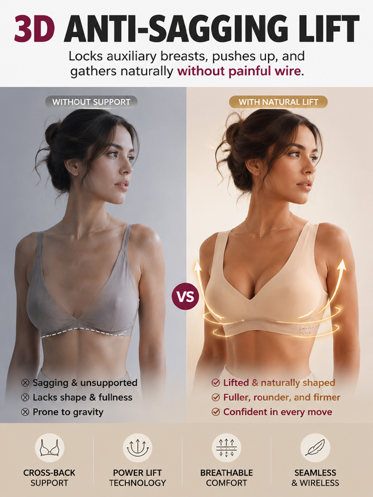 👙 Doctor Recommended & US Ergonomics Approved Wireless Posture Corrector Bra – X-Shape Back Alignment, 3cm Bust Lift & Ice-Oxygen Cooling Tech – Save 50% Today with 30-Day Money-Back Guarantee & 10x Refund Promise