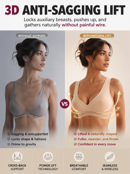 👙 Doctor Recommended & US Ergonomics Approved Wireless Posture Corrector Bra – X-Shape Back Alignment, 3cm Bust Lift & Ice-Oxygen Cooling Tech – Save 50% Today with 30-Day Money-Back Guarantee & 10x Refund Promise