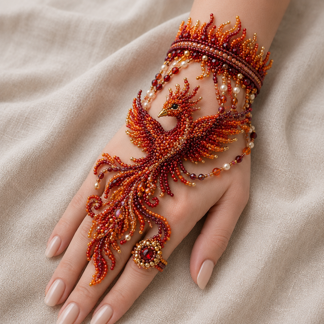 🔥  NEW ARRIVAL✨ DIY Beaded Hand Bracelet Kit – Create Your Own Wearable Art