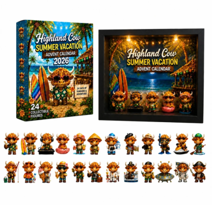🔥 FLASH SALE 50% OFF - 🐮 Highland Cow Summer Vacation Advent Calendar 2026