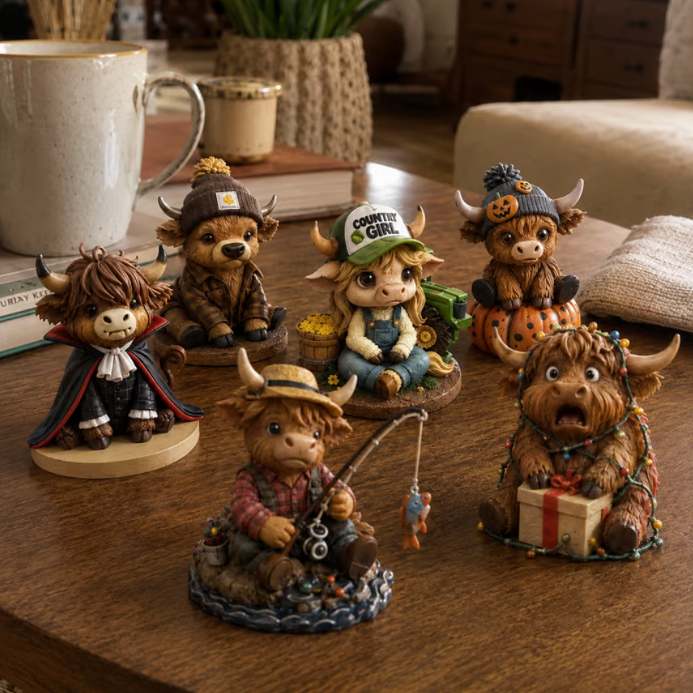 🎄 24 Days of Highland Cow Christmas Advent Calendar 2026 | 24 Unique 3D Cow Figures