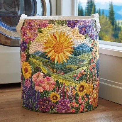Hot Seller Floral Quilted Laundry Basket