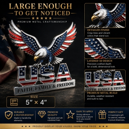 The best gift for patriots - ★American faith, family, and freedom★ metal badge