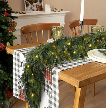 🎄💥BUY 1 GET 1 FREE (2 PCS) | Lifelike Winter Pine Greenery for Christmas Mantle, Table & Wall Decor