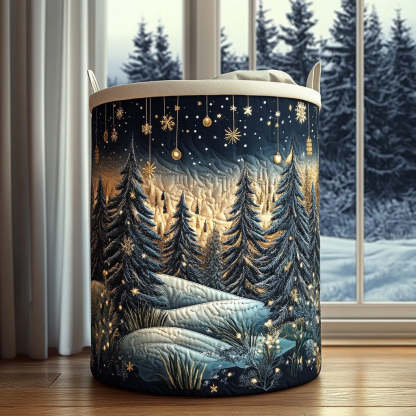 Forest Quilted Laundry Basket