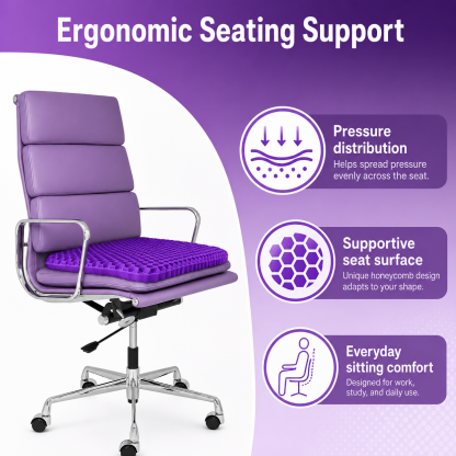 ✨ Ergonomic Silicone Seat Cushion – Relief You Can Feel
