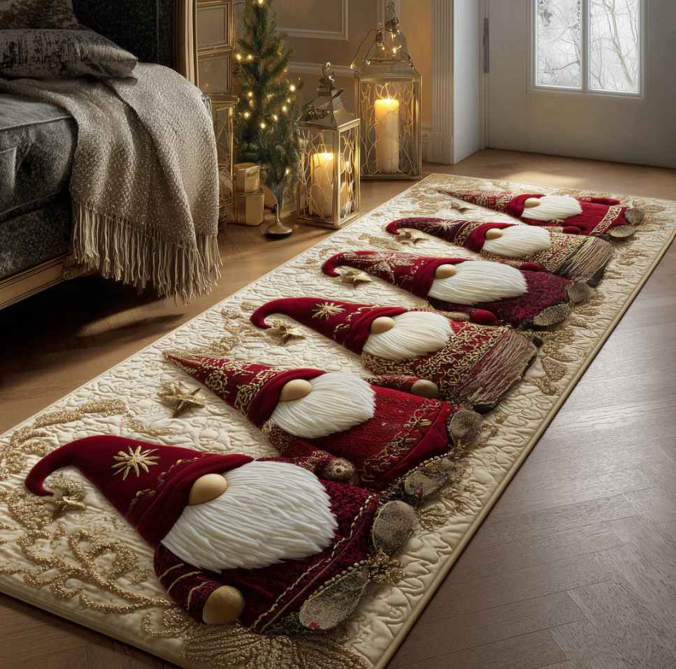 Immersive 3D Patterned Hallway Runner Rug with Animal & Nature Motifs Non-Slip Durable Polyester Floor Decor Mat