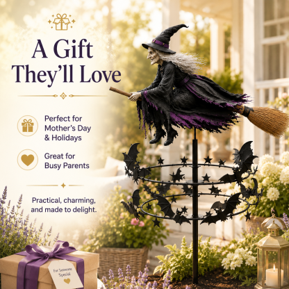 🔥 Halloween Early Bird Special 🧙‍♂️ The Enchanted Witch Garden Wind Spinner